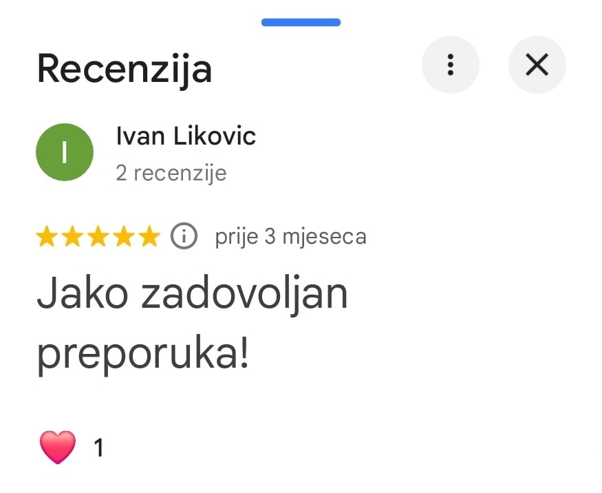  jako zadovoljan preporuka timoteo crnkovic ivan