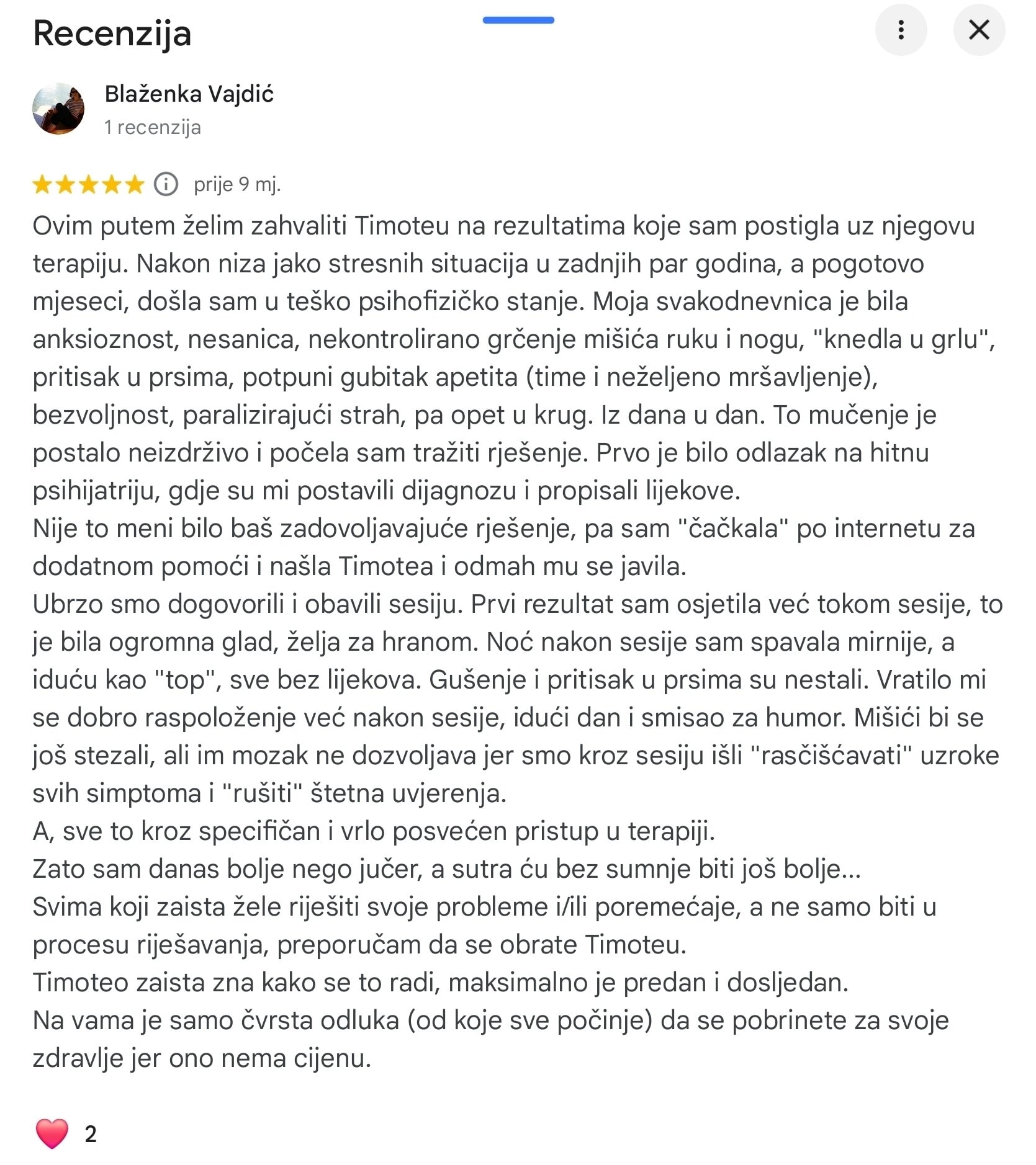 recenzija anksioznost nesanica i oporavak timoteo 