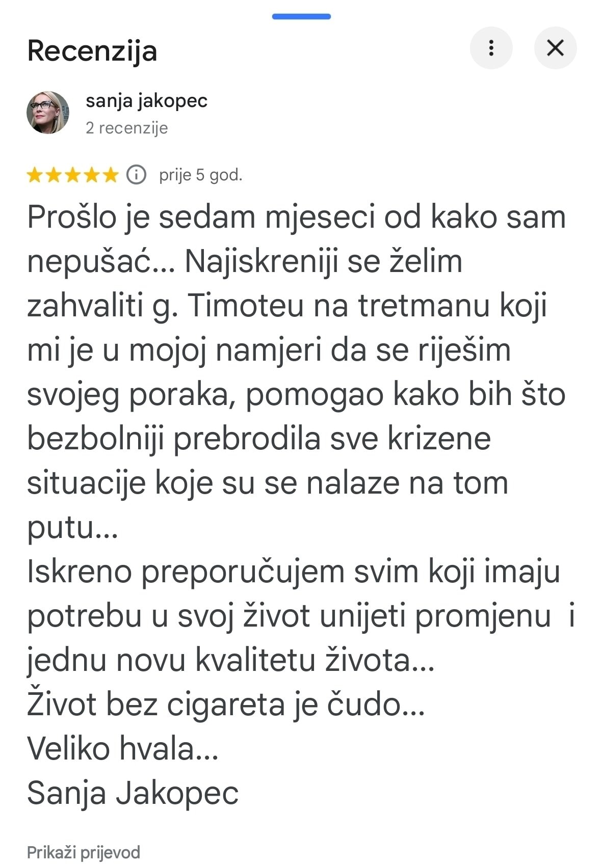 recenzija nepusac 7 mjeseci timoteo crnkovic sanja