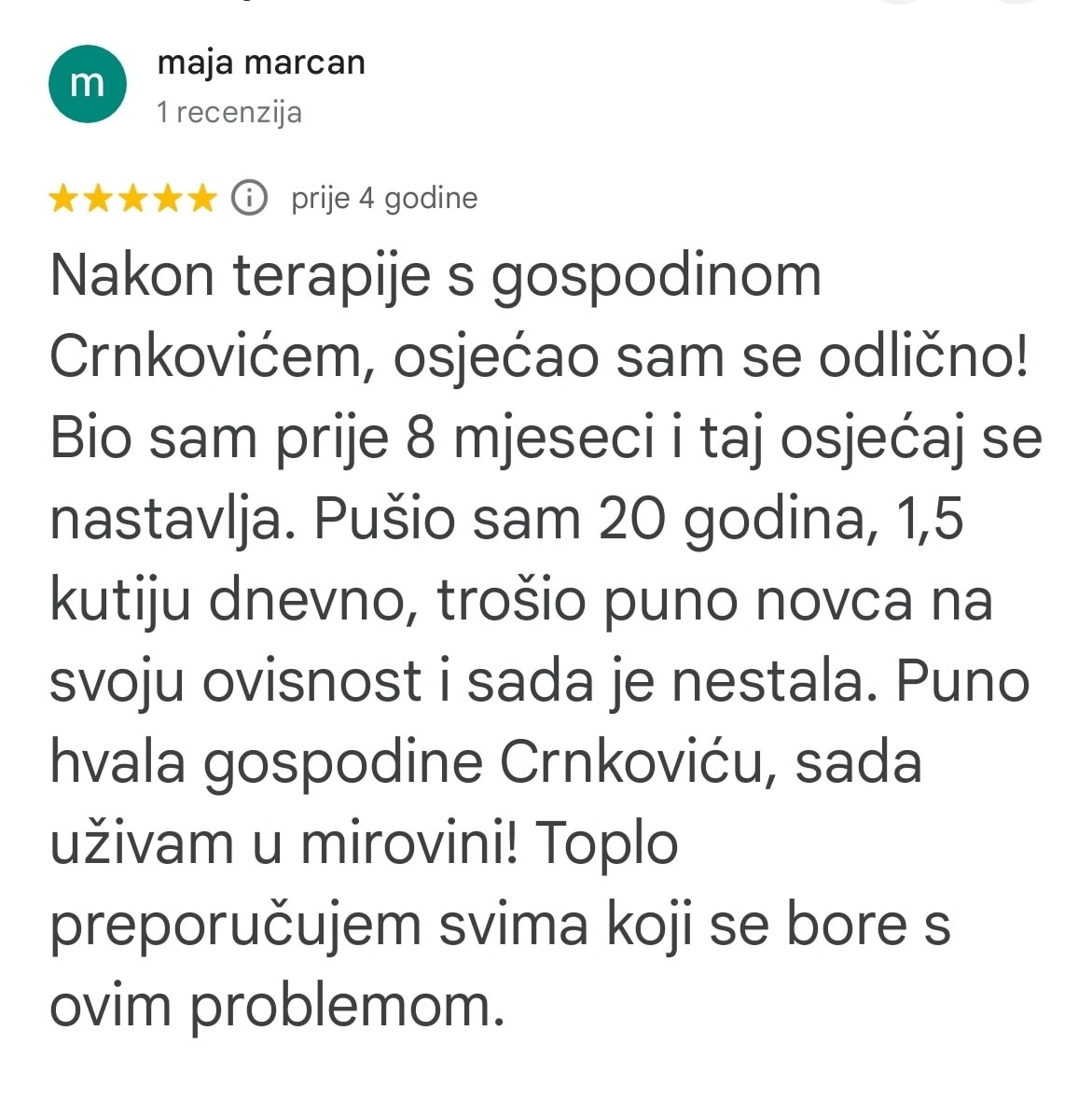 recenzija ovisnost o cigareta prestao pusiti timot