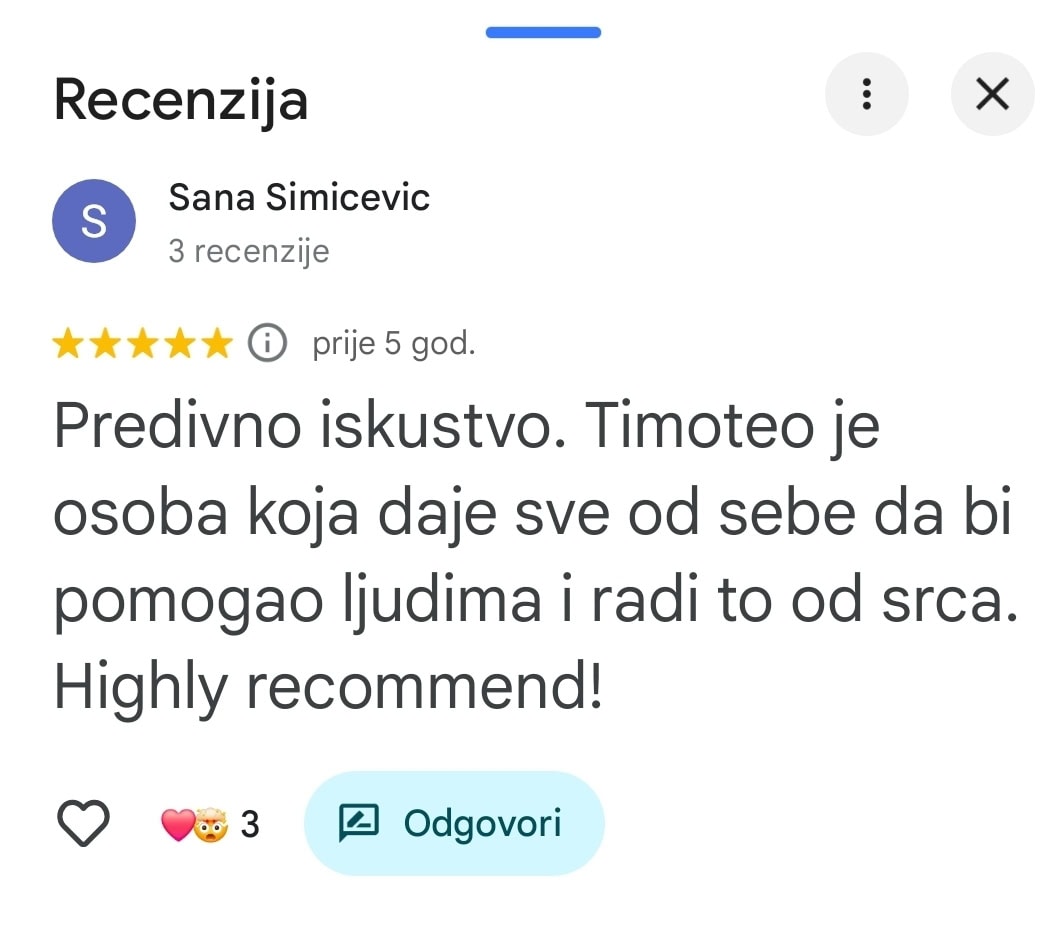 recenzija predivno iskustvo timoteo crnkovic sana 