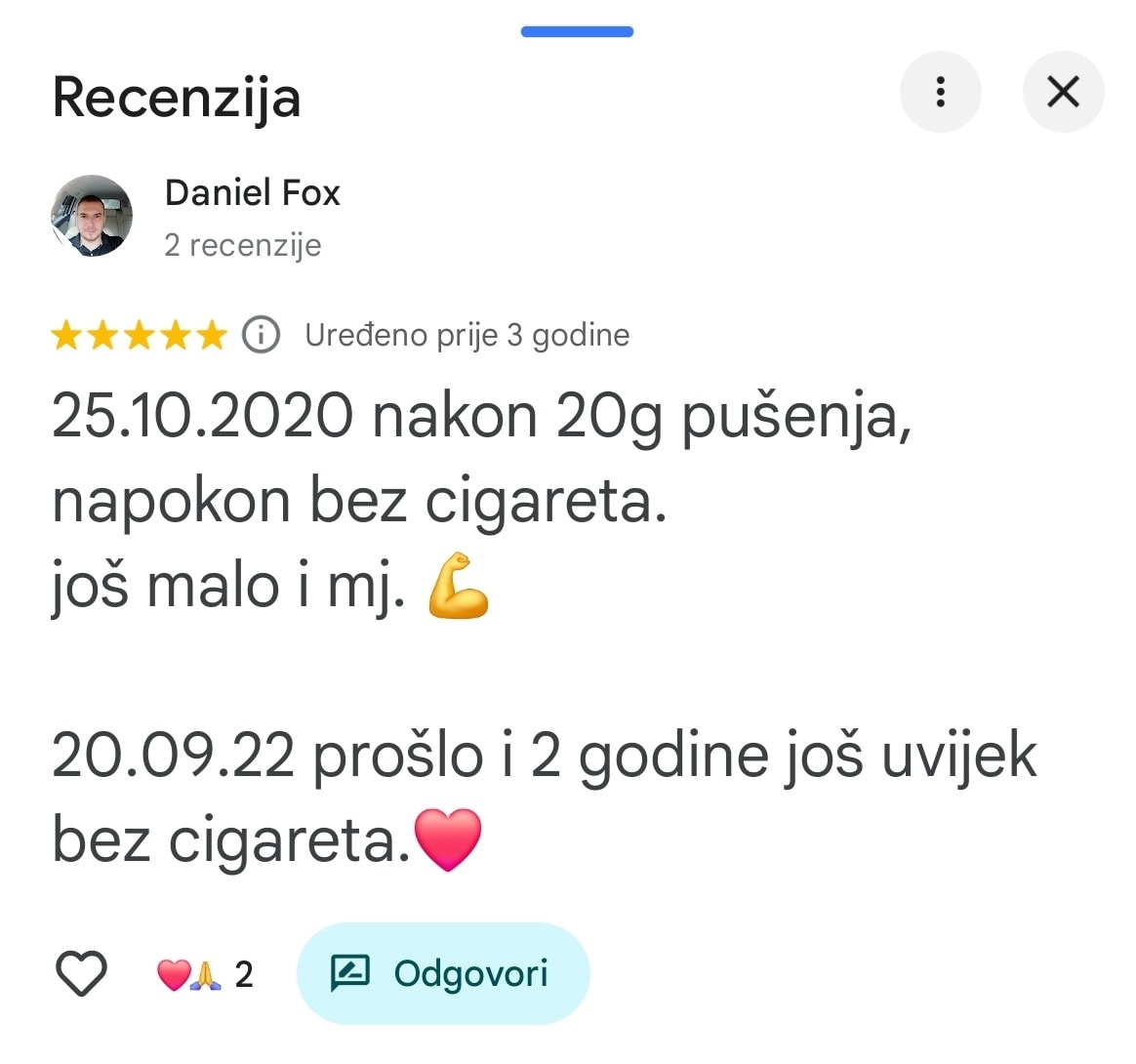 recenzija prestanak pusenja nakon 20 godin timoteo