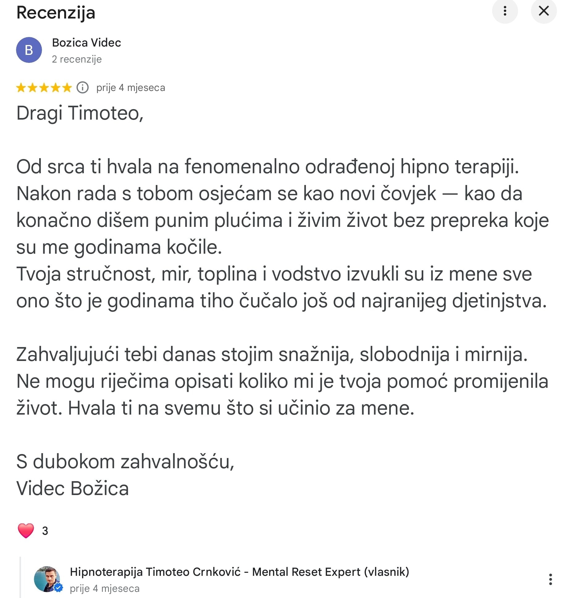 recenzija sloboda mir i snaga timoteo crnkovic boz