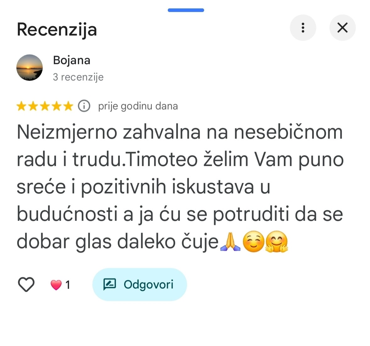 recenzija zahvalnost i preporuka timoteo crnkovic 